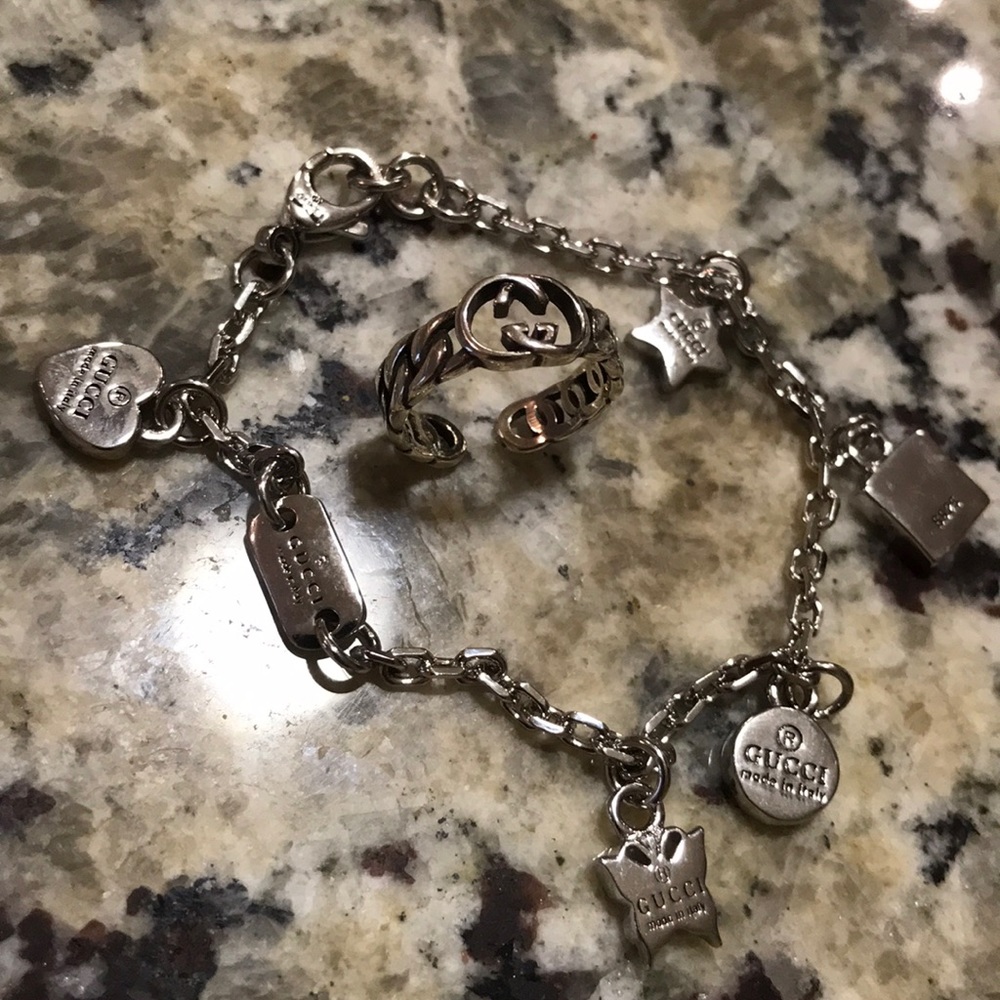Gucci ring and bracelet